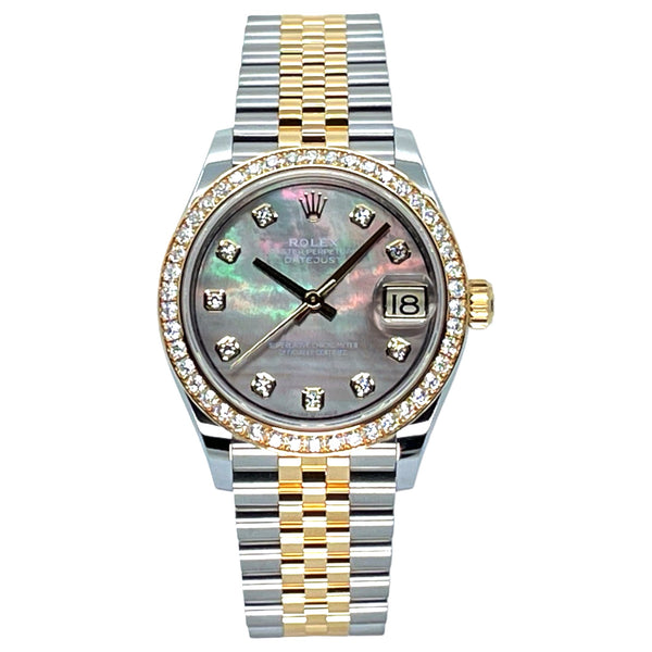 Rolex Datejust 31 31mm 278383RBR Dark Mother-of-Pearl Dial with Diamonds (Jubilee Bracelet)