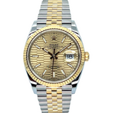 Rolex Datejust 36 36mm 126233-0039 Golden Fluted Motif Dial