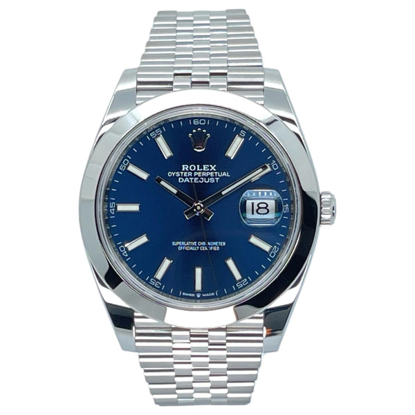 Rolex Datejust 41 41mm 126300-0002 Bright Blue Index Dial