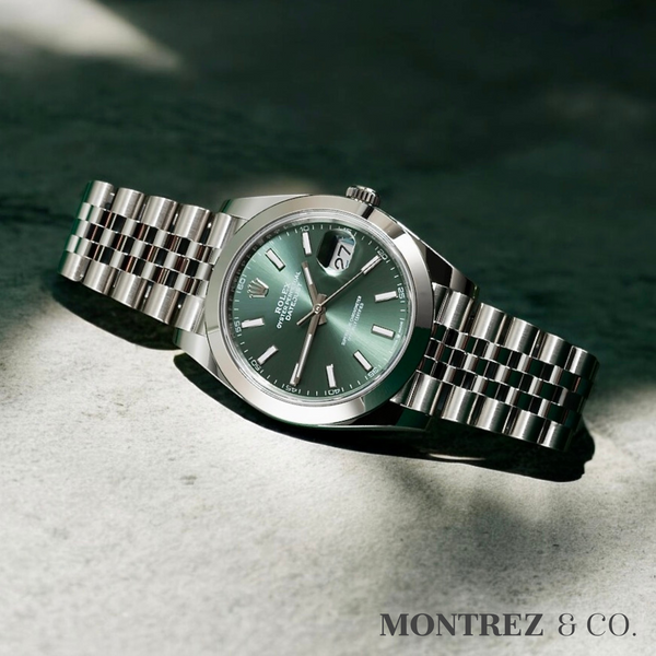 Rolex Datejust 41 41mm 126300-0020 Mint Green Index Dial