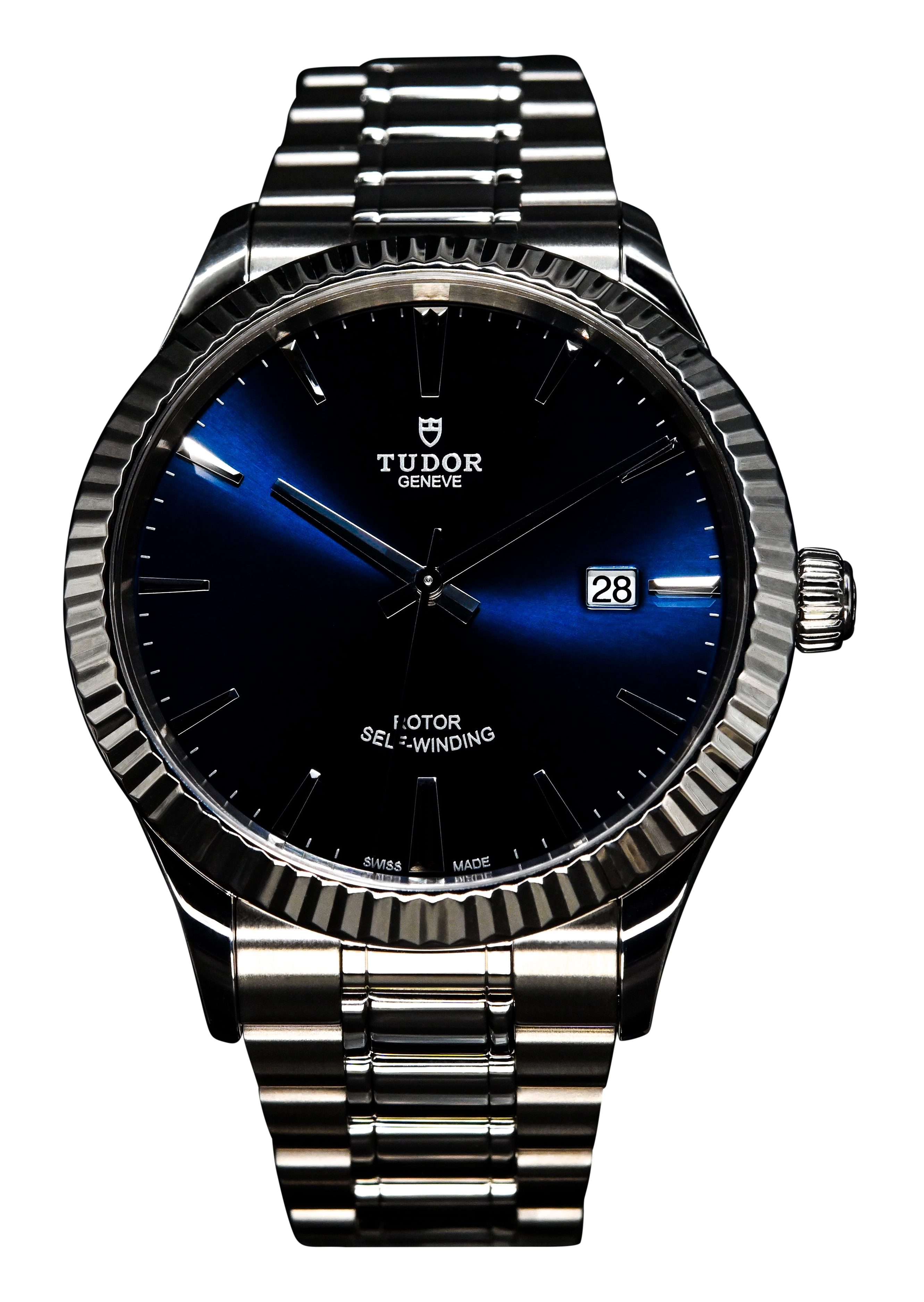 Tudor Style 41mm 12710 Blue Index Dial Bracelet Montrez Co