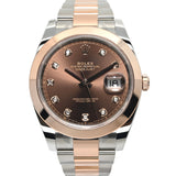 2022 Rolex Datejust 41 41mm 126301-0003 Chocolate Dial with Diamonds