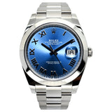 Rolex Datejust 41 41mm 126300-0017 Azzurro Blue Roman Dial (Oyster Bracelet)