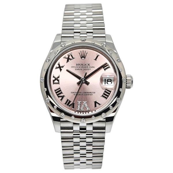 Rolex Datejust 31 31mm 278344RBR-0026 Pink Dial with VI Diamonds (Jubilee Bracelet)
