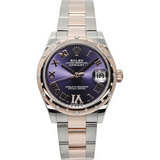 Rolex Datejust 31 31mm 278341RBR-0019 Aubergine Dial with VI Diamonds (Oyster Bracelet)