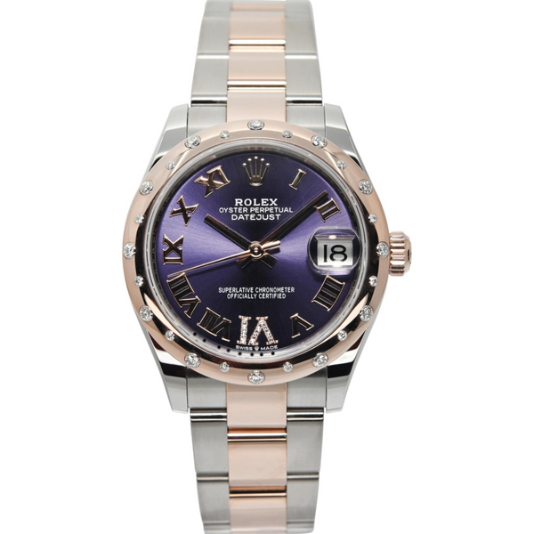 Rolex Datejust 31 31mm 278341RBR-0019 Aubergine Dial with VI Diamonds