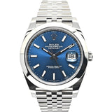 Rolex Datejust 41 41mm 126300-0002 Bright Blue Index Dial