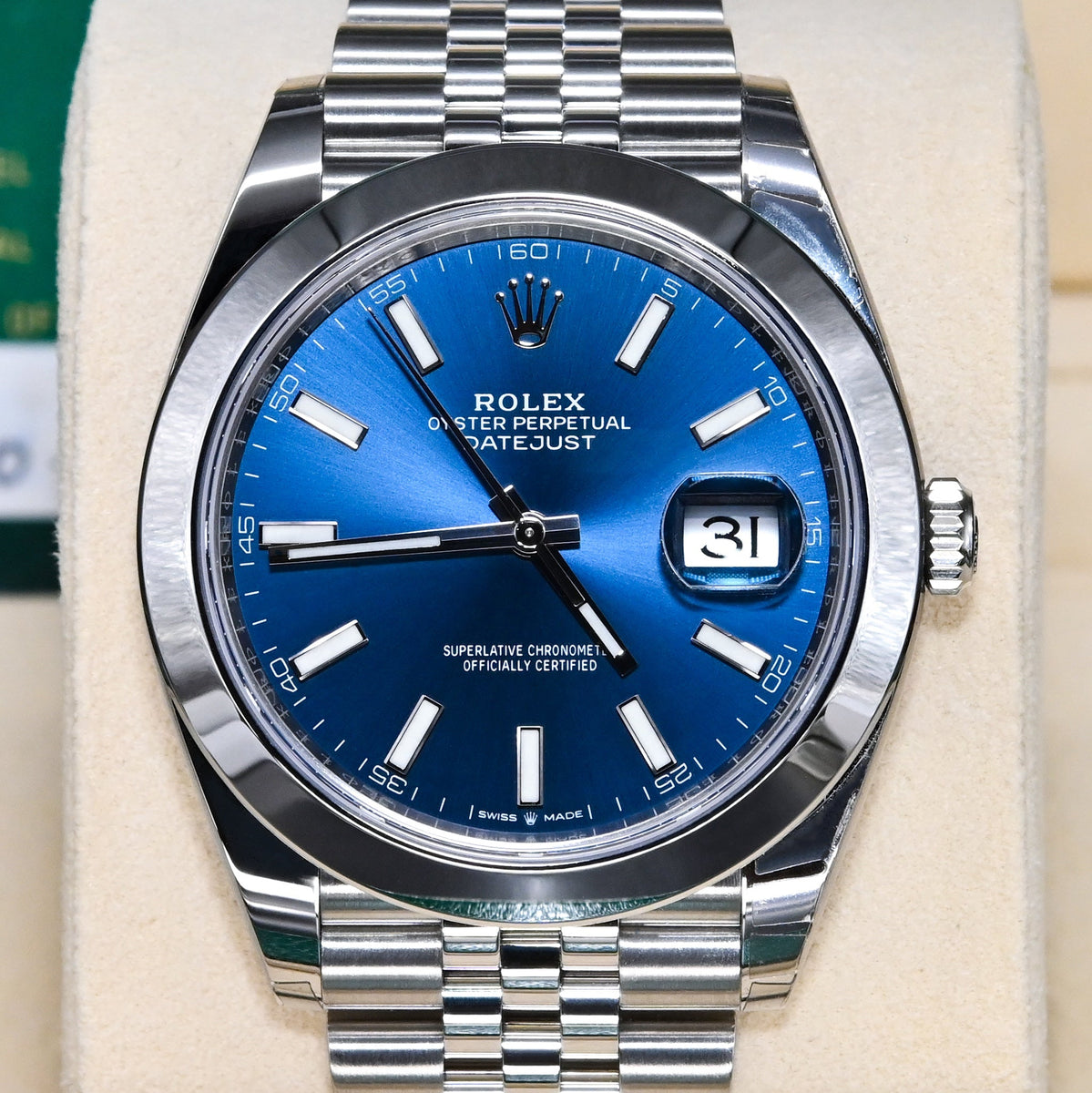 Rolex Datejust 41mm 126300 Blue Index Dial – Montrez & Co.